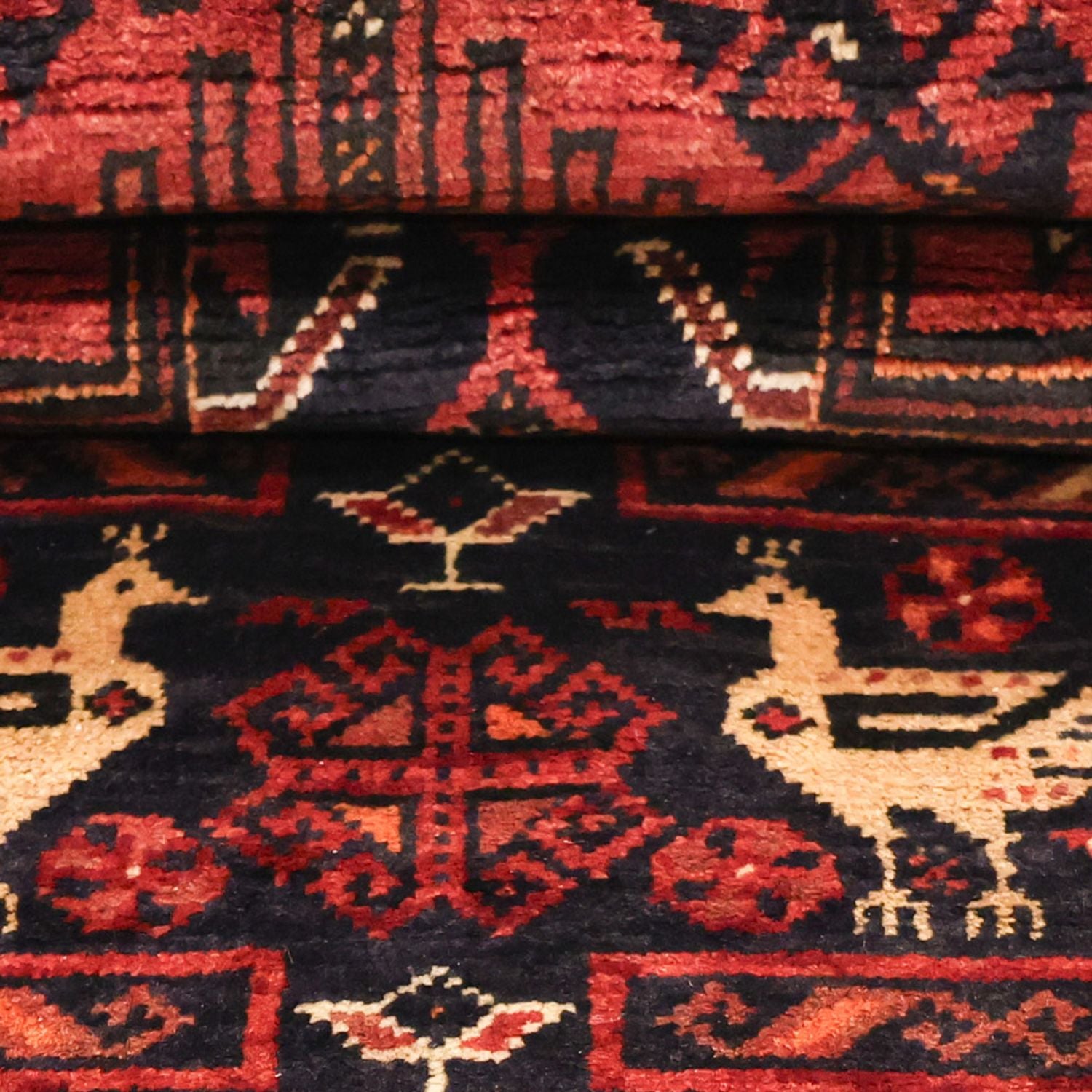 Alfombra de pasillo Alfombra Belutsch - 200 x 107 cm - rojo oscuro