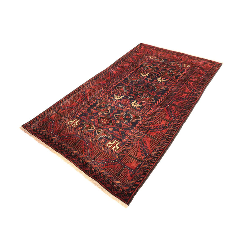Alfombra de pasillo Alfombra Belutsch - 200 x 107 cm - rojo oscuro