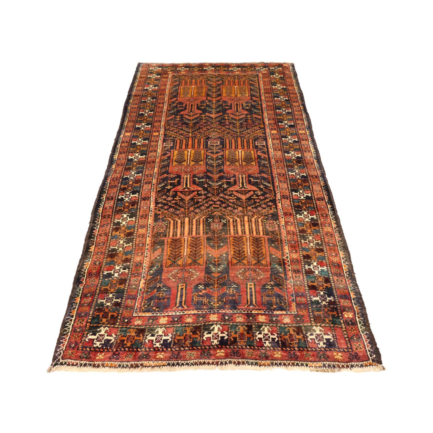 Alfombra de pasillo Alfombra Belutsch - 212 x 106 cm - rojo oscuro