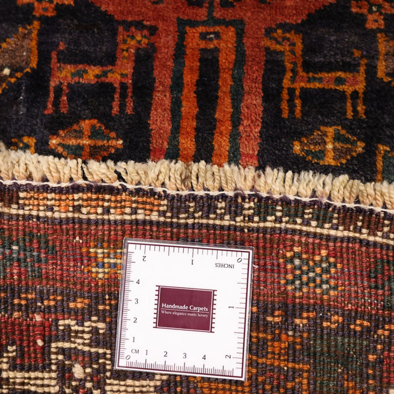 Alfombra de pasillo Alfombra Belutsch - 212 x 106 cm - rojo oscuro