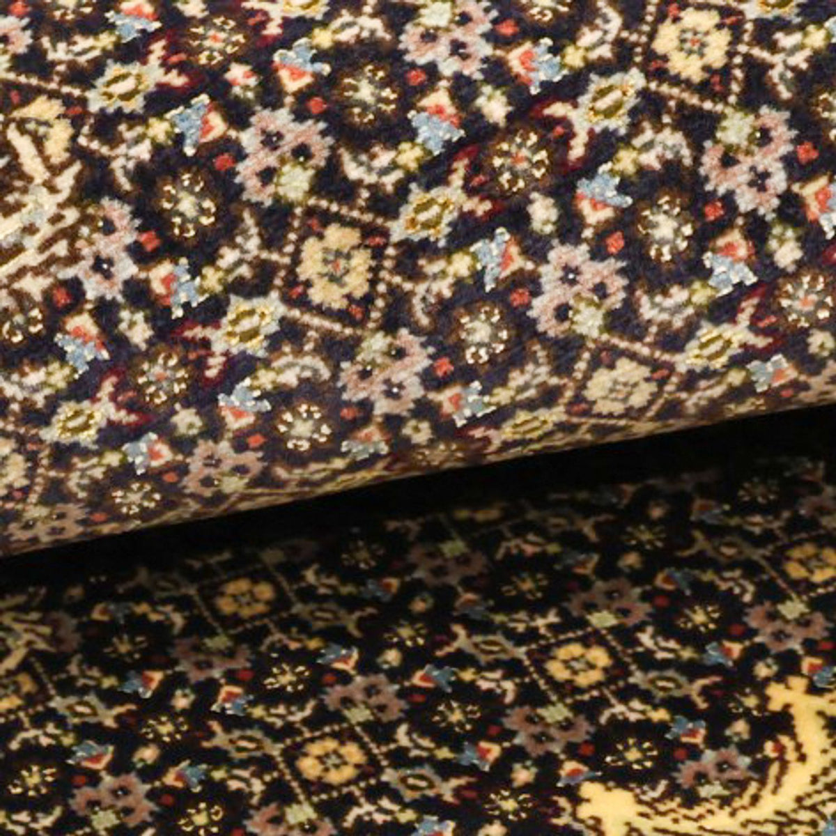 Alfombra Persa - Tabriz - Real - 146 x 102 cm - verde oscuro