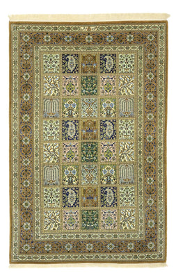 Alfombra Persa - Ghom - Royal - 154 x 102 cm - verde oliva