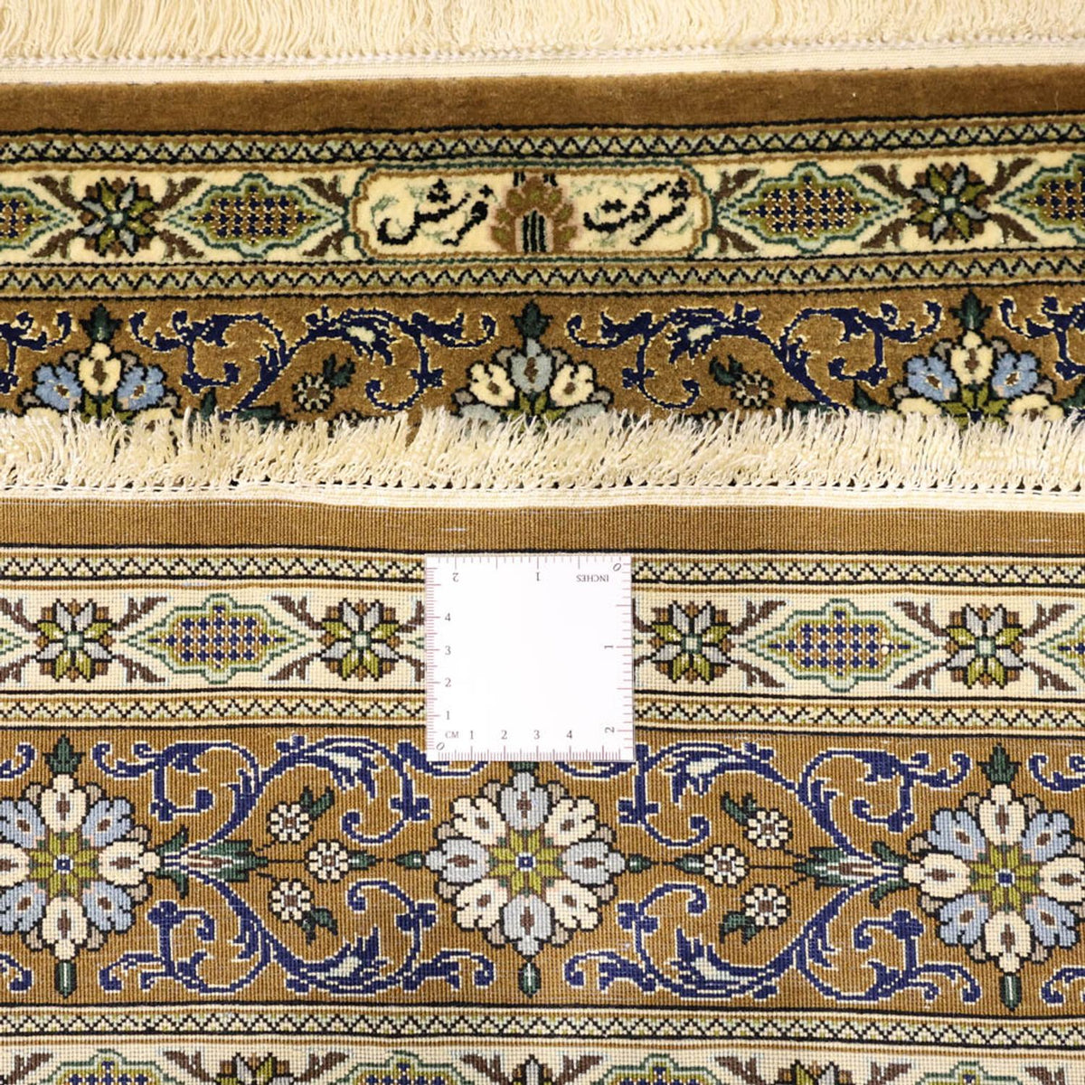 Alfombra Persa - Ghom - Royal - 154 x 102 cm - verde oliva