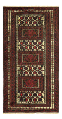 Alfombra de pasillo Alfombra Belutsch - 194 x 102 cm - rojo oscuro