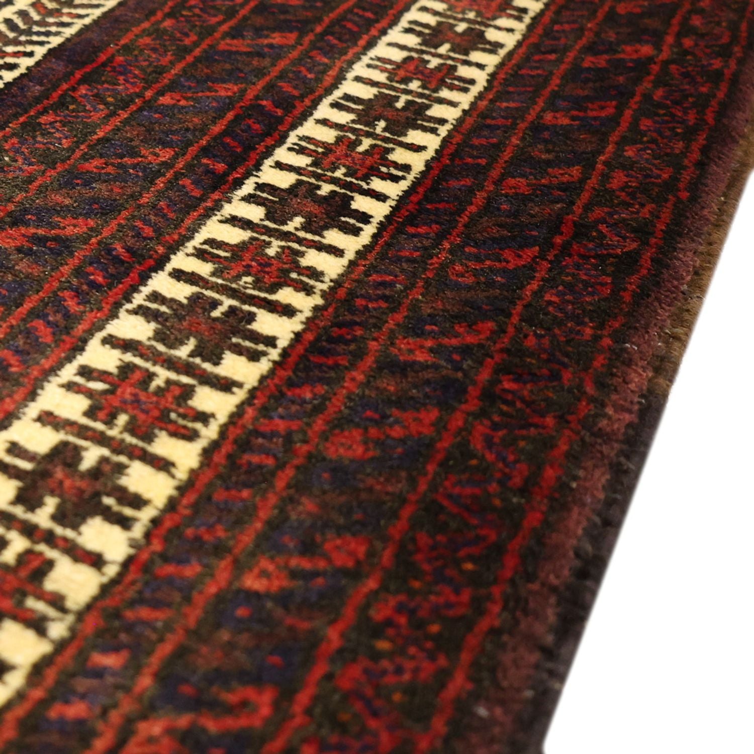 Alfombra de pasillo Alfombra Belutsch - 194 x 102 cm - rojo oscuro