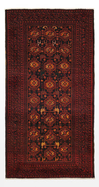 Alfombra de pasillo Alfombra Belutsch - 192 x 100 cm - rojo oscuro