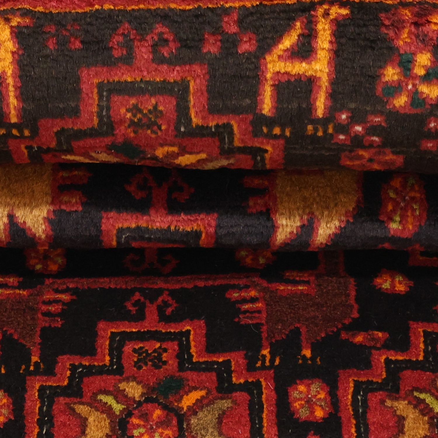 Alfombra de pasillo Alfombra Belutsch - 192 x 100 cm - rojo oscuro