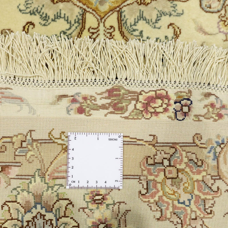 Alfombra Persa - Tabriz - Real - Urdimbre de seda - 219 x 148 cm - beige