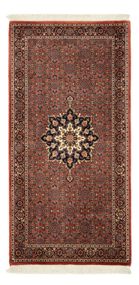Alfombra persa - Bidjar - 140 x 72 cm - rojo oscuro