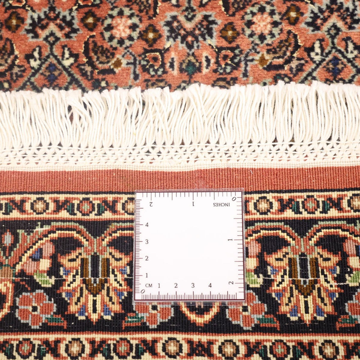 Alfombra persa - Bidjar - 144 x 70 cm - rojo oscuro