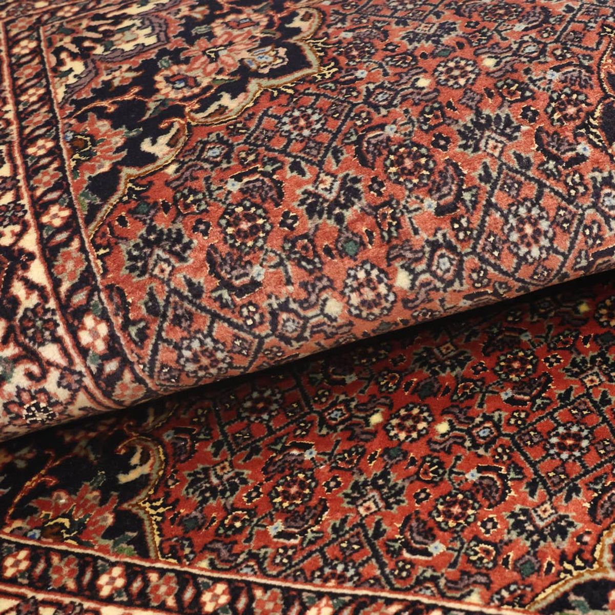 Alfombra persa - Bidjar - 139 x 82 cm - óxido