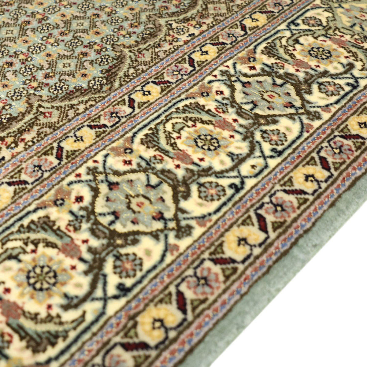 Alfombra Persa - Tabriz - Real - 153 x 101 cm - verde oliva