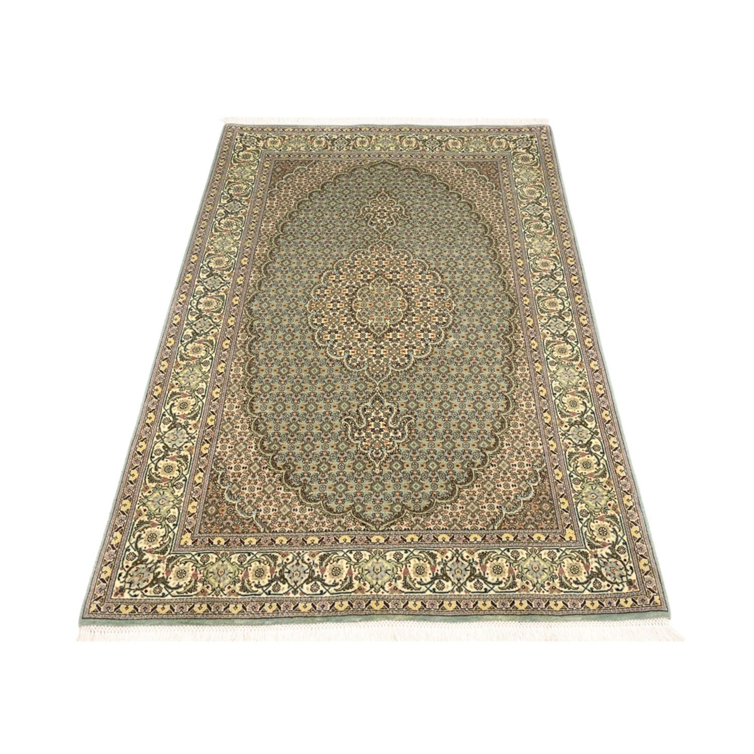 Alfombra Persa - Tabriz - Real - 153 x 101 cm - verde oliva