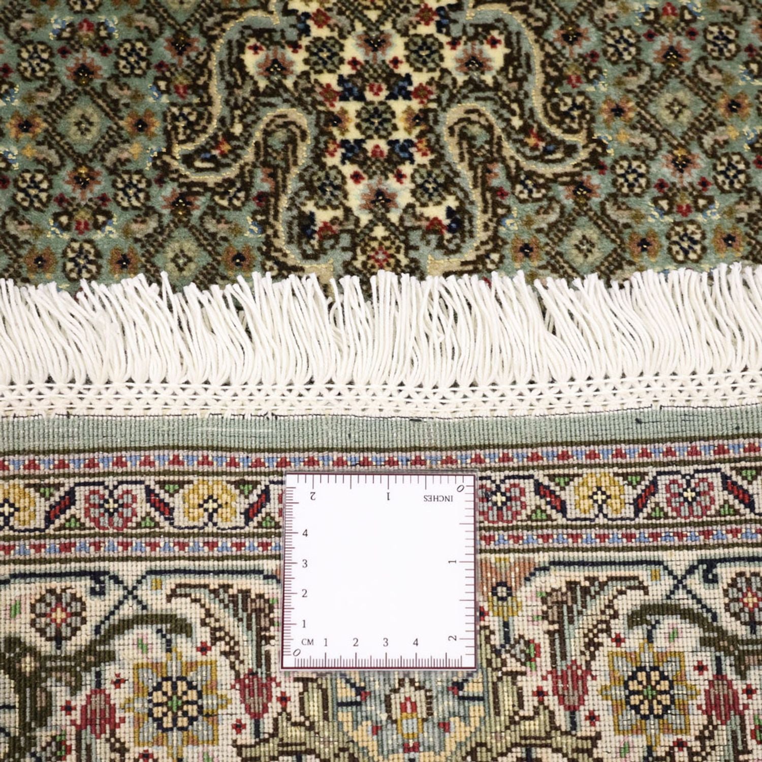 Alfombra Persa - Tabriz - Real - 153 x 101 cm - verde oliva