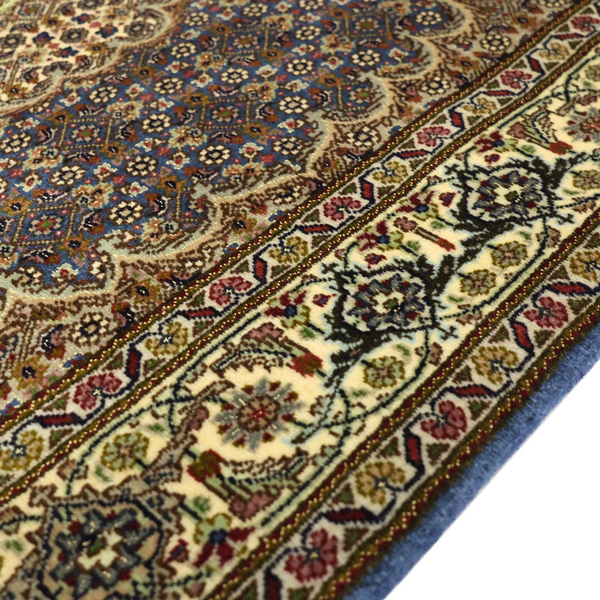 Alfombra Persa - Tabriz - Real - 158 x 96 cm - verde oliva