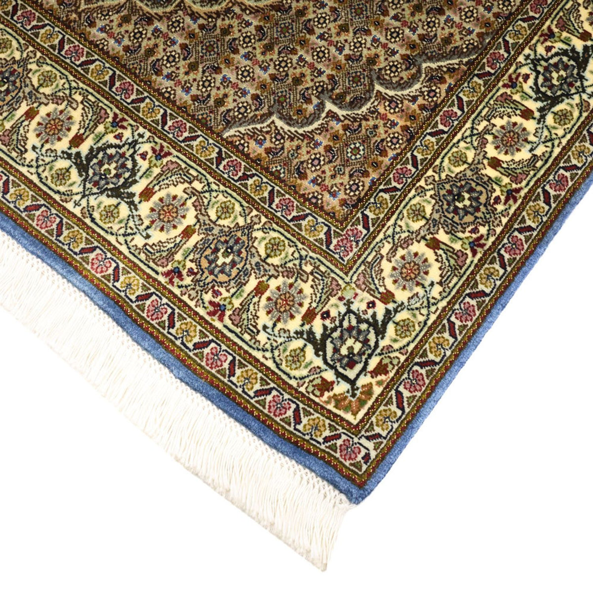 Alfombra Persa - Tabriz - Real - 158 x 96 cm - verde oliva