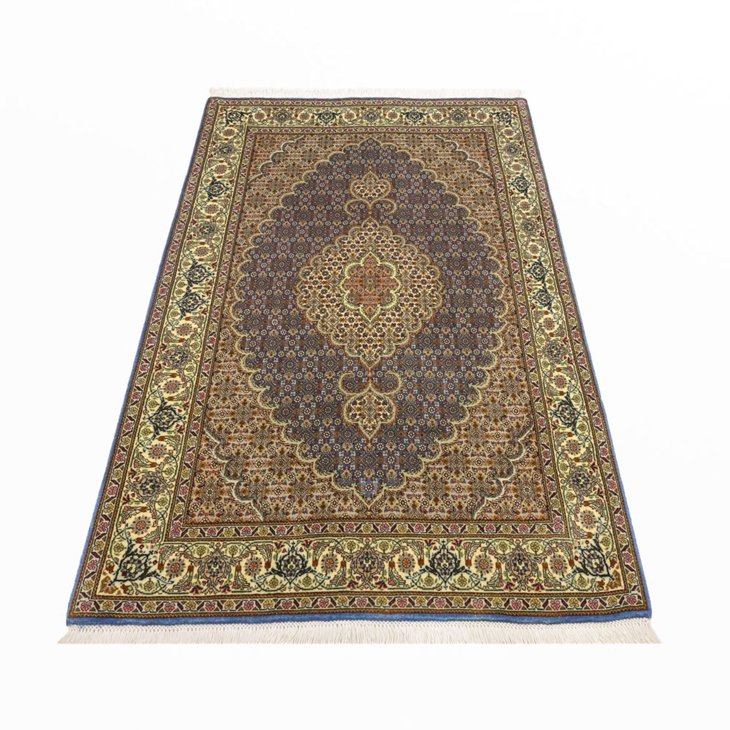 Alfombra Persa - Tabriz - Real - 158 x 96 cm - verde oliva