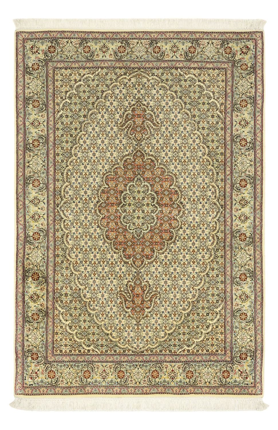 Alfombra Persa - Tabriz - Real - 150 x 102 cm - verde oliva