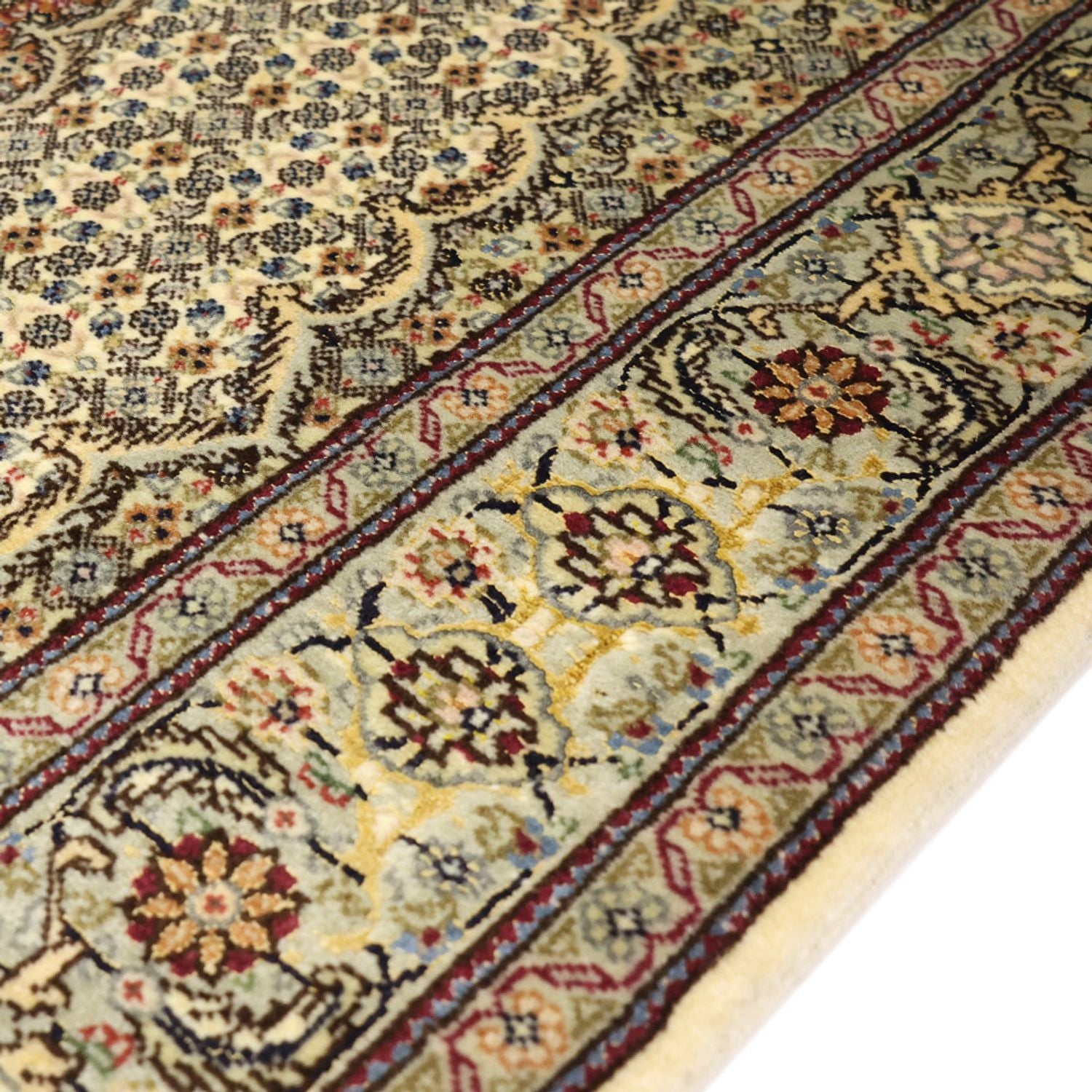 Alfombra Persa - Tabriz - Real - 150 x 102 cm - verde oliva