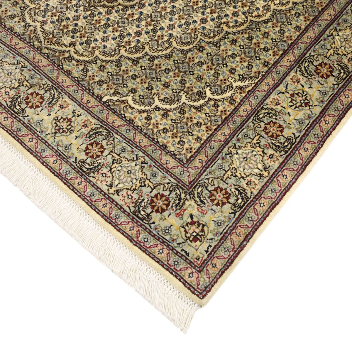Alfombra Persa - Tabriz - Real - 150 x 102 cm - verde oliva