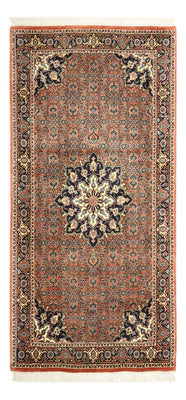 Alfombra persa - Bidjar - 140 x 68 cm - rojo oscuro