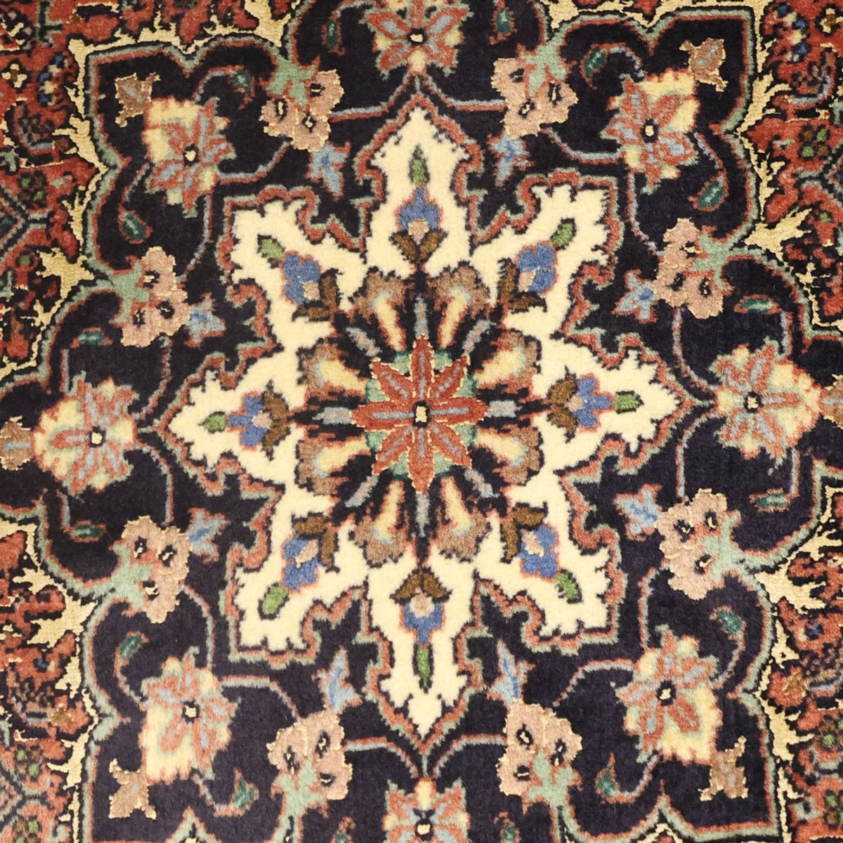 Alfombra persa - Bidjar - 140 x 68 cm - rojo oscuro