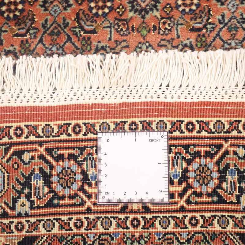 Alfombra persa - Bidjar - 140 x 68 cm - rojo oscuro