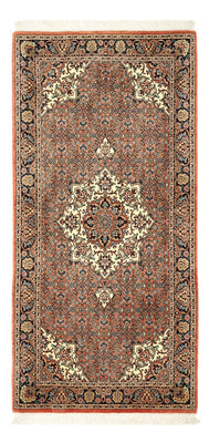 Alfombra persa - Bidjar - 145 x 73 cm - rojo oscuro