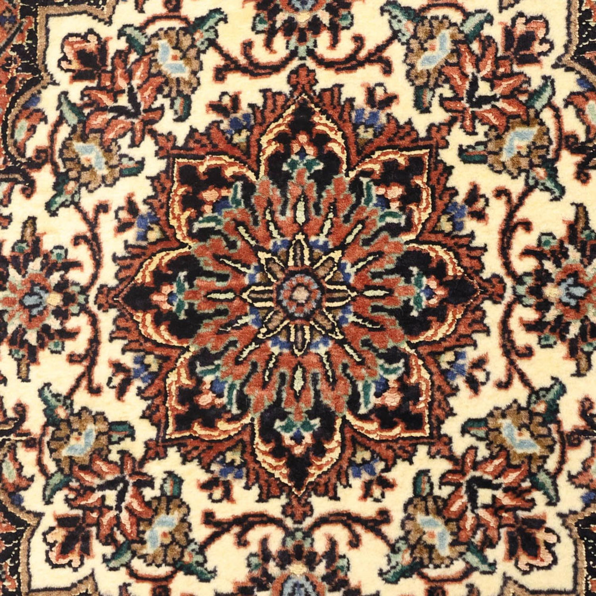 Alfombra persa - Bidjar - 145 x 73 cm - rojo oscuro