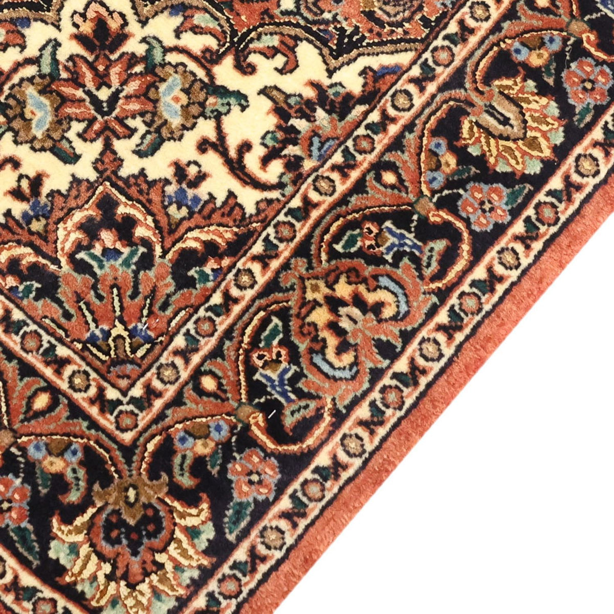 Alfombra persa - Bidjar - 145 x 73 cm - rojo oscuro