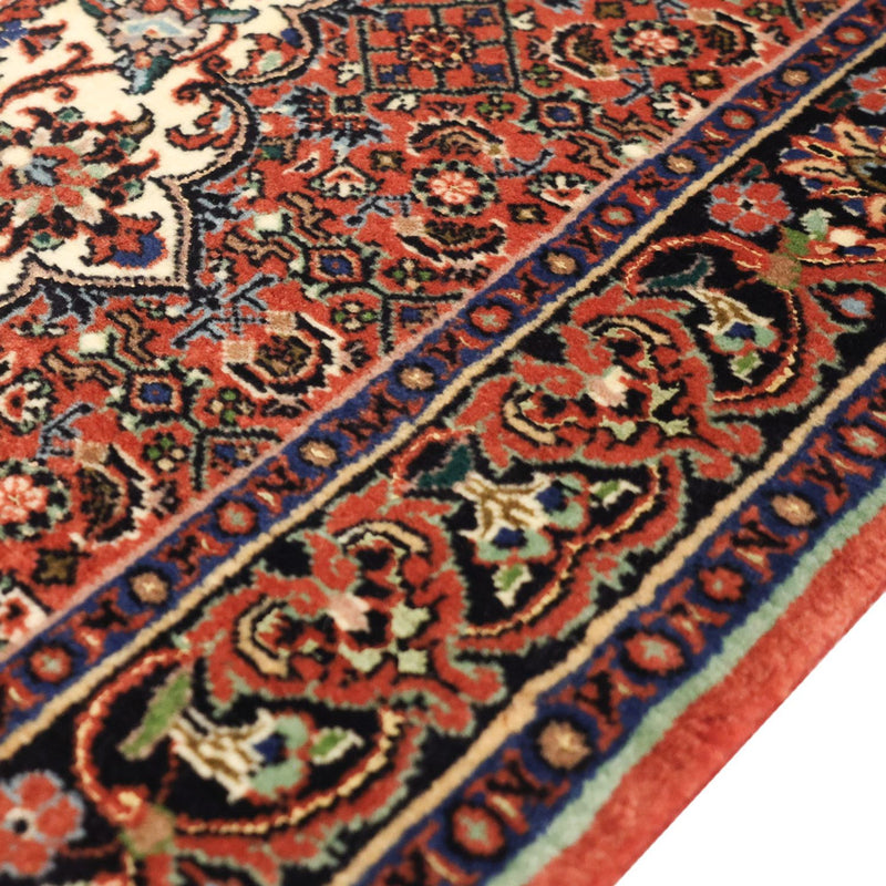 Alfombra persa - Bidjar - 141 x 69 cm - rojo oscuro