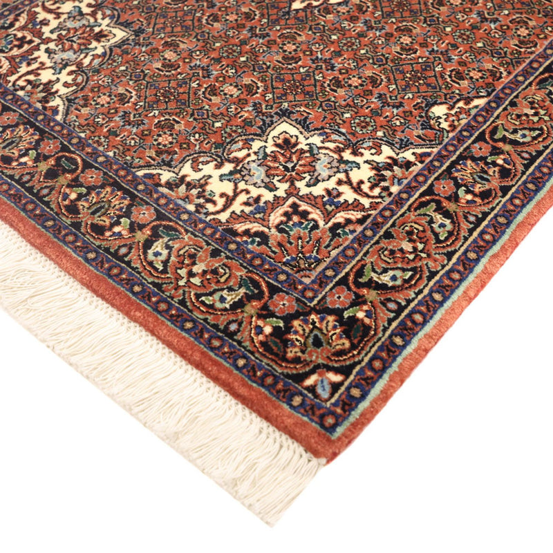 Alfombra persa - Bidjar - 141 x 69 cm - rojo oscuro