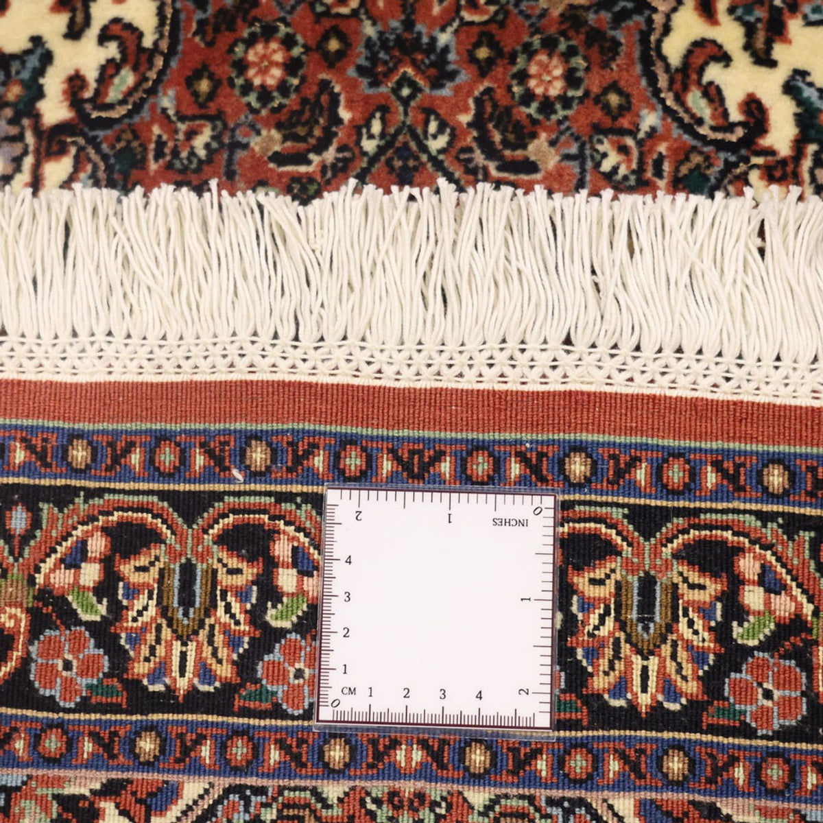 Alfombra persa - Bidjar - 141 x 69 cm - rojo oscuro