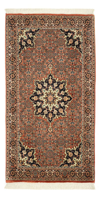 Alfombra persa - Bidjar - 131 x 72 cm - rojo oscuro