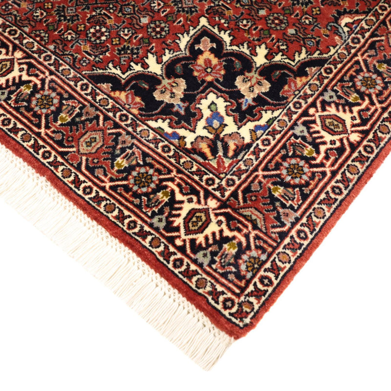 Alfombra persa - Bidjar - 135 x 73 cm - rojo oscuro