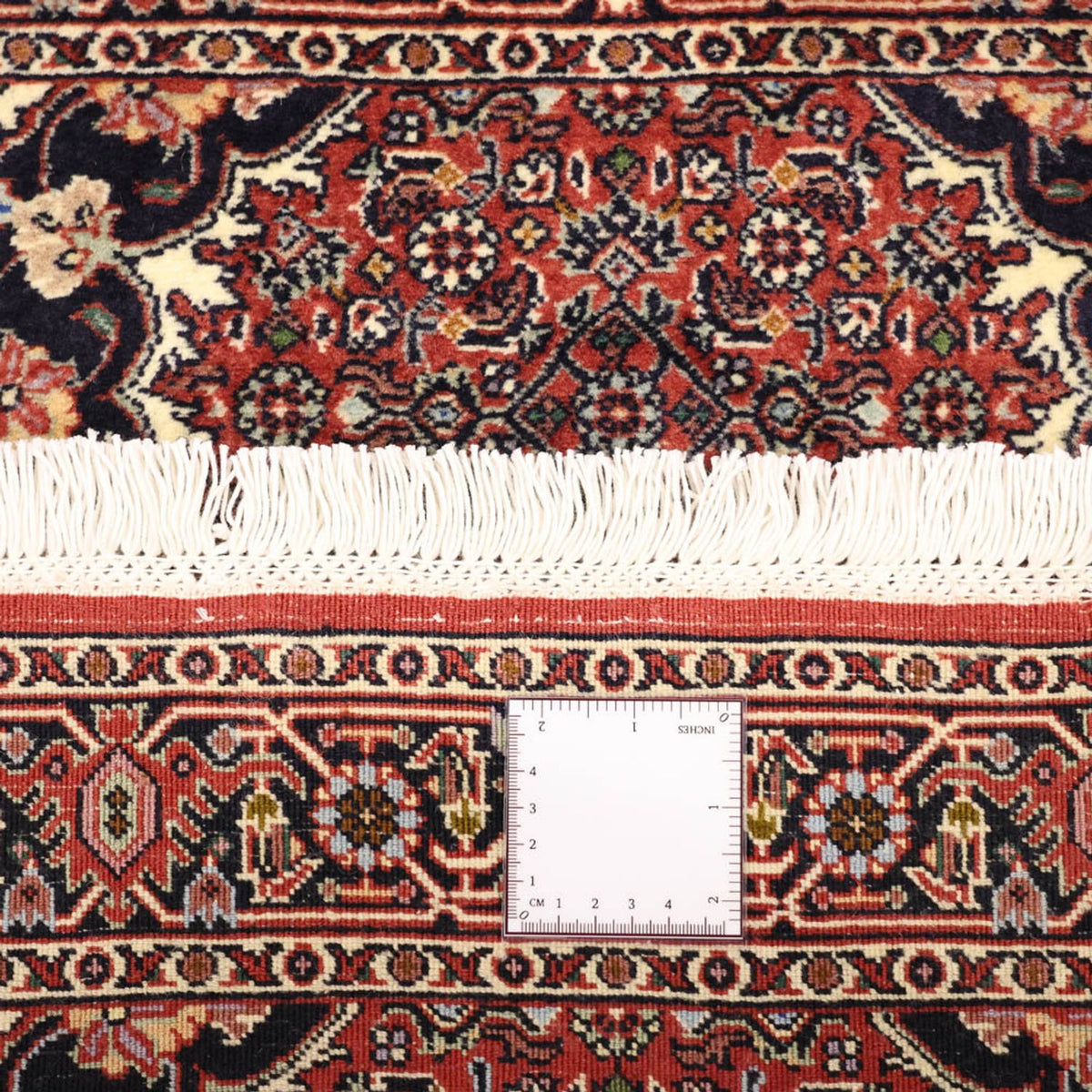 Alfombra persa - Bidjar - 135 x 73 cm - rojo oscuro