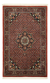Alfombra persa - Bidjar - 147 x 90 cm - rojo oscuro