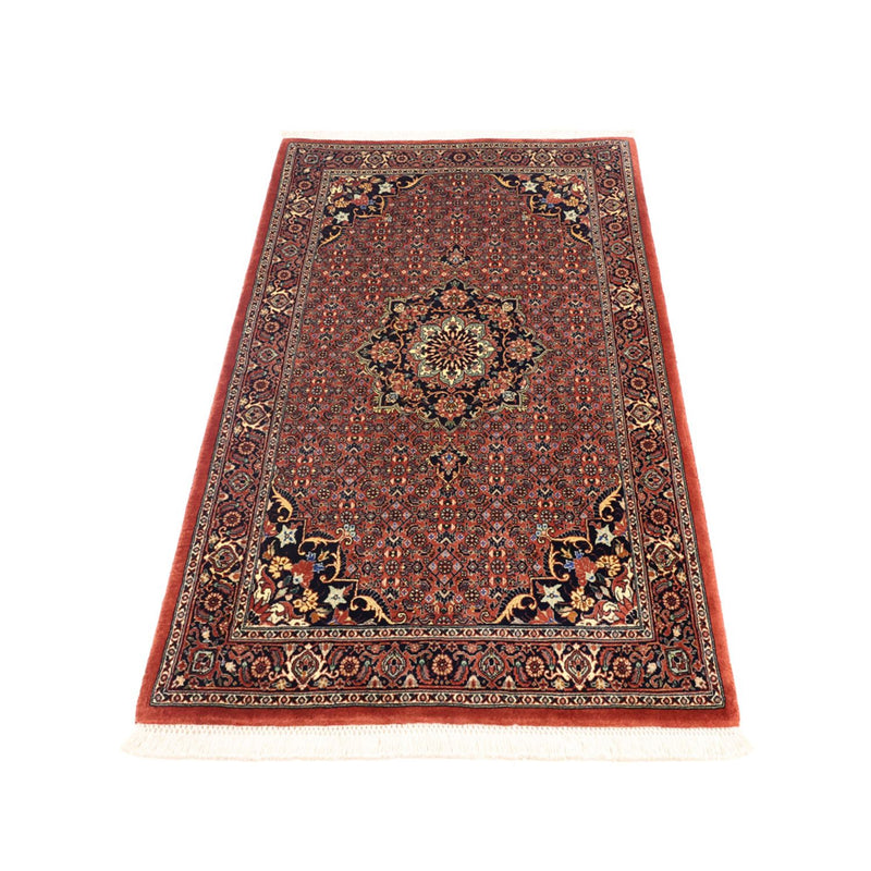 Alfombra persa - Bidjar - 147 x 90 cm - rojo oscuro