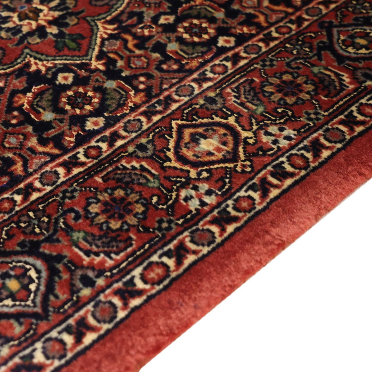 Alfombra persa - Bidjar - 136 x 69 cm - beige oscuro