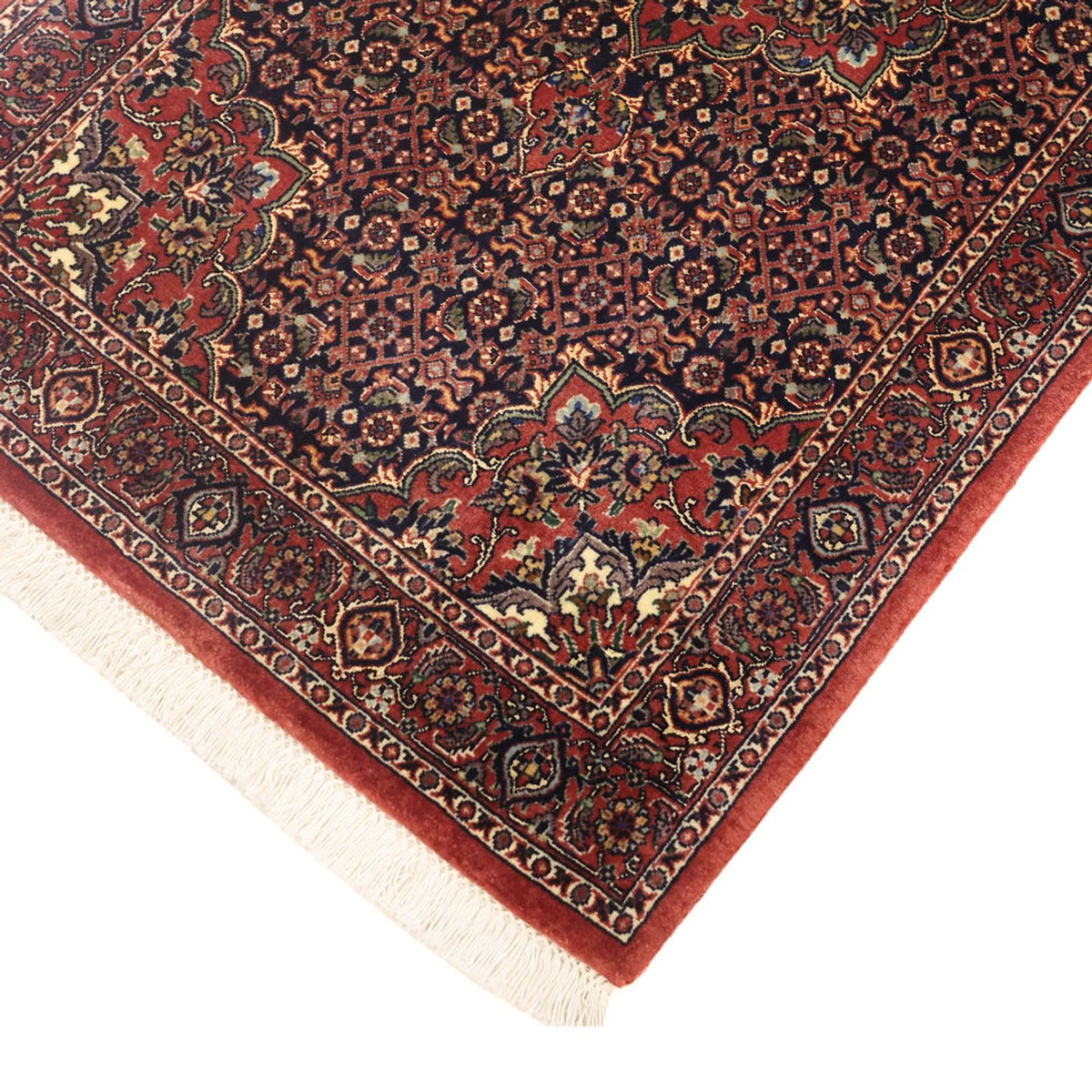 Alfombra persa - Bidjar - 136 x 69 cm - beige oscuro