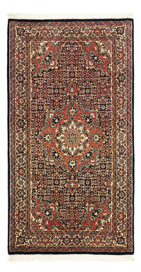 Alfombra persa - Bidjar - 136 x 72 cm - beige oscuro