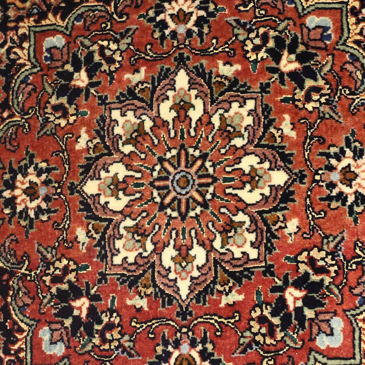 Alfombra persa - Bidjar - 136 x 72 cm - beige oscuro