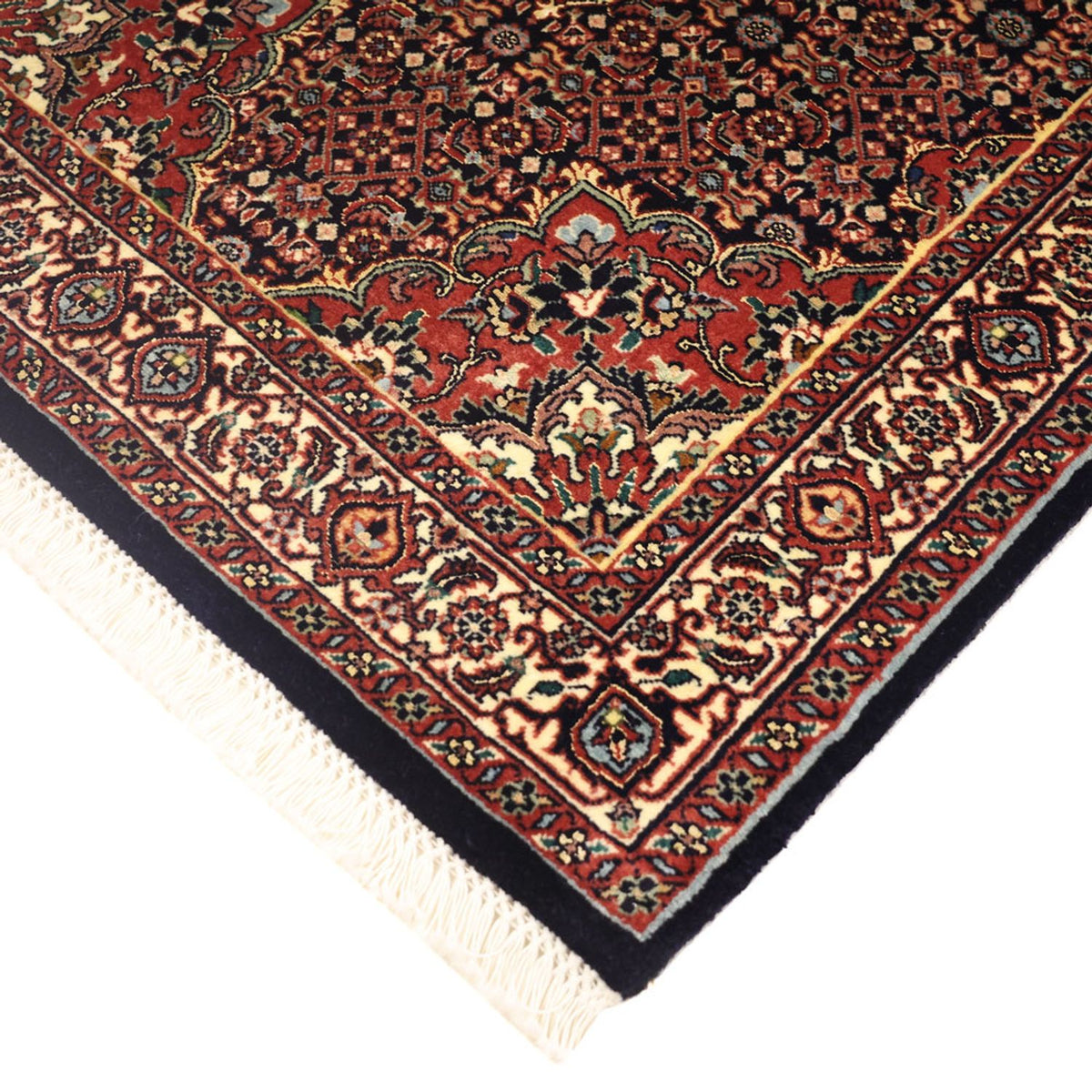 Alfombra persa - Bidjar - 136 x 72 cm - beige oscuro