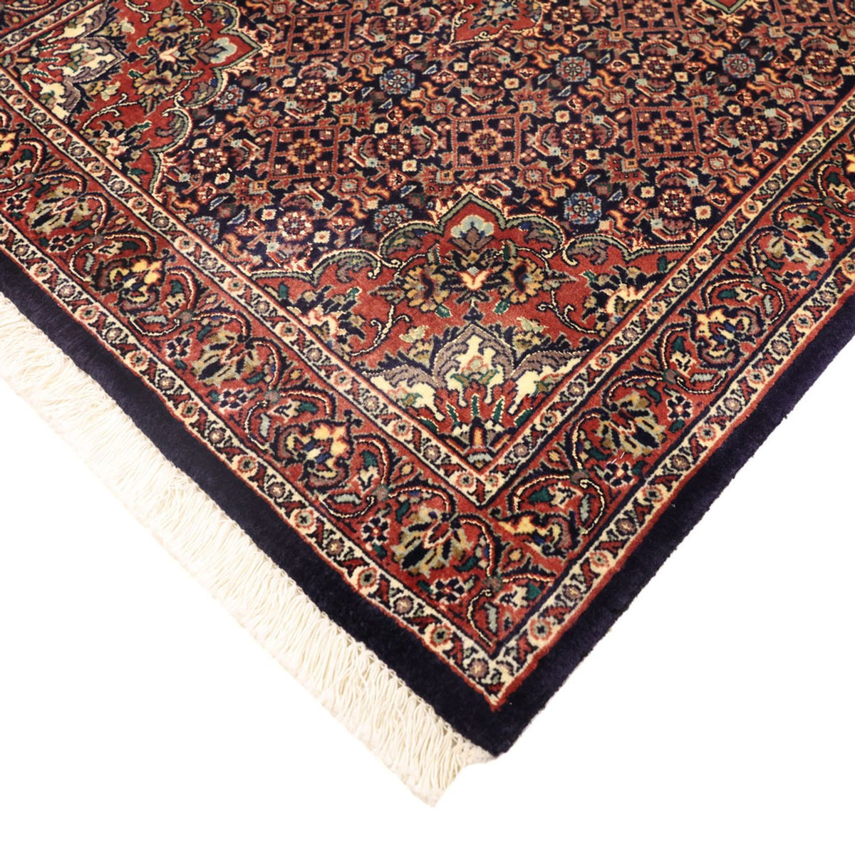 Alfombra persa - Bidjar - 136 x 73 cm - beige oscuro