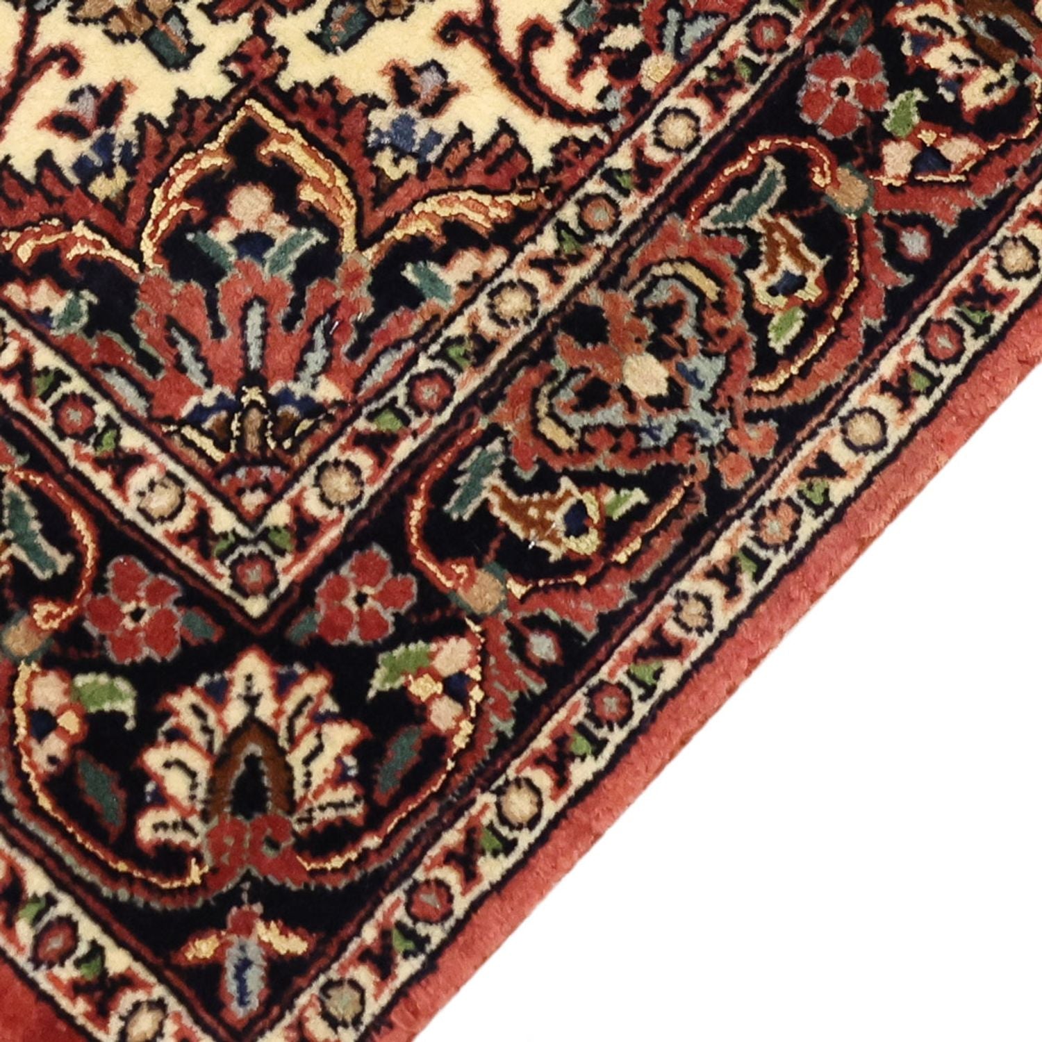 Alfombra persa - Bidjar - 148 x 69 cm - rojo oscuro
