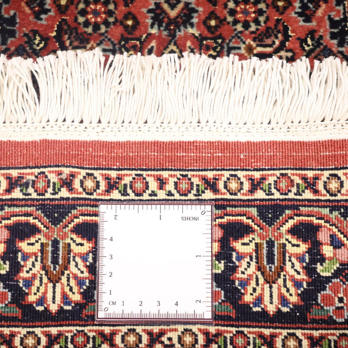 Alfombra persa - Bidjar - 148 x 69 cm - rojo oscuro