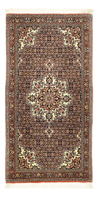 Alfombra persa - Bidjar - Real - 137 x 70 cm - rojo oscuro