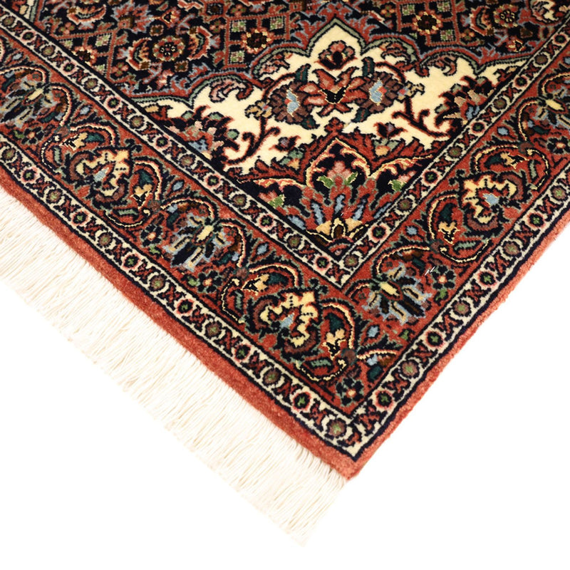 Alfombra persa - Bidjar - Real - 137 x 70 cm - rojo oscuro