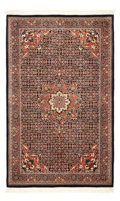 Alfombra persa - Bidjar - Real - 147 x 91 cm - rojo oscuro
