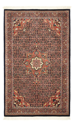 Alfombra persa - Bidjar - Real - 147 x 91 cm - rojo oscuro